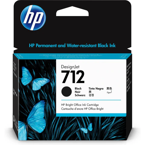 3ed71a-ink-31258412908708 HP 712 Black Designjet Ink Cartridge