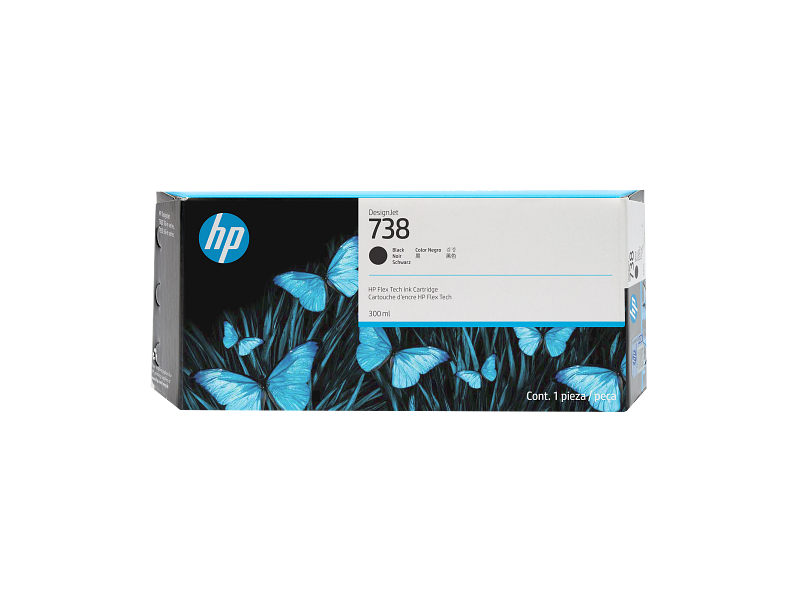 HP 738 Black Designjet Ink Cartridge- 300ml