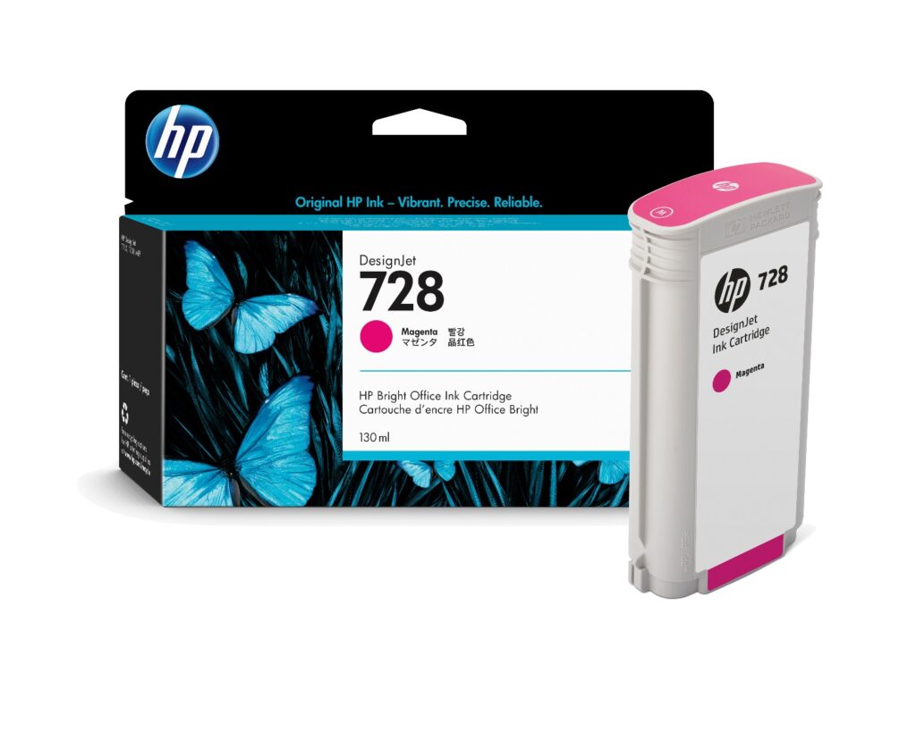 HP 728 Magenta Designjet Ink Cartridge- 130ml