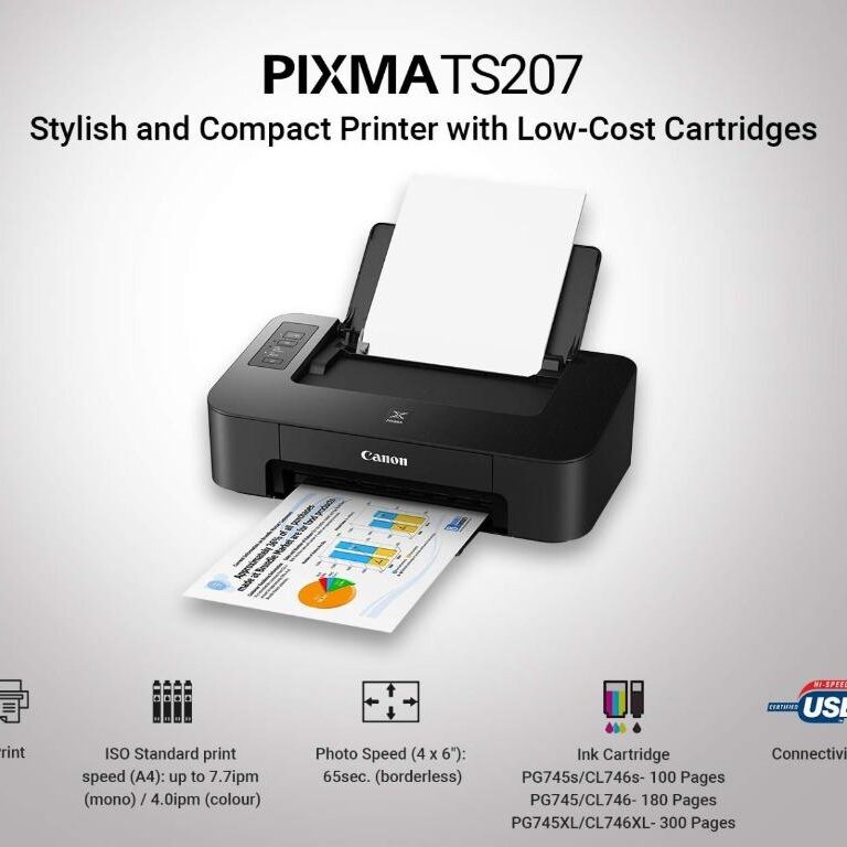 Canon Pixma TS207 Inkjet Printer