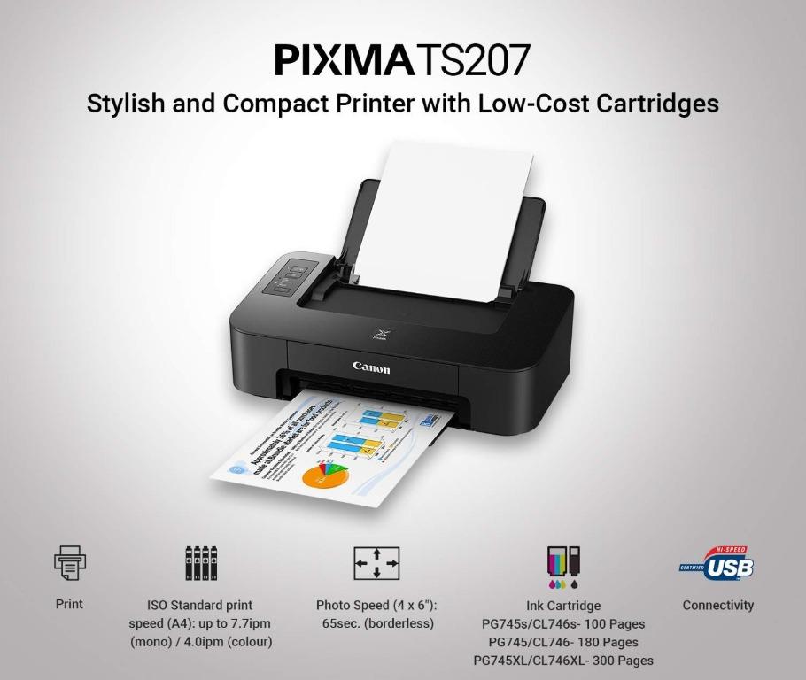 Canon Pixma TS207 Inkjet Printer