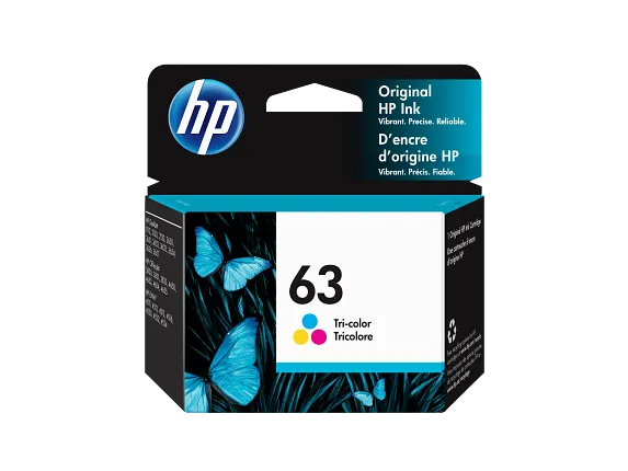 HP 63 Tri-Color Ink Cartridge F6U61AN F6U61-80021 NAM_M2081435 HP 63 Colour Ink Cartridge